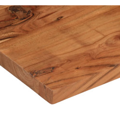 Dessus de table 80x30x2,5 cm rectangulaire bois massif d'acacia