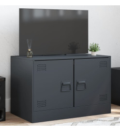 Meuble TV anthracite 67x39x44 cm acier