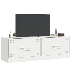 Meubles TV 2 pcs blanc 67x39x44 cm acier