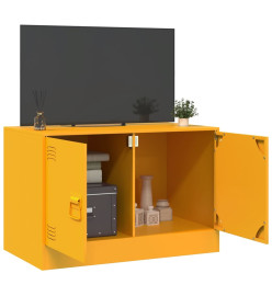 Meuble TV jaune moutarde 67x39x44 cm acier