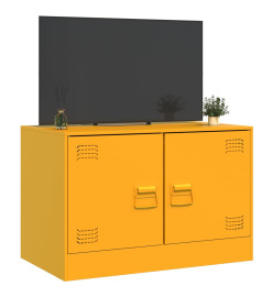 Meuble TV jaune moutarde 67x39x44 cm acier