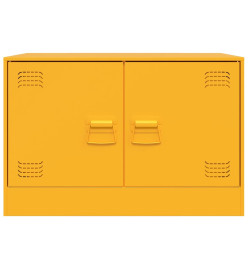 Meuble TV jaune moutarde 67x39x44 cm acier