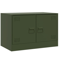 Meubles TV 2 pcs vert olive 67x39x44 cm acier