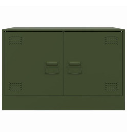 Meubles TV 2 pcs vert olive 67x39x44 cm acier