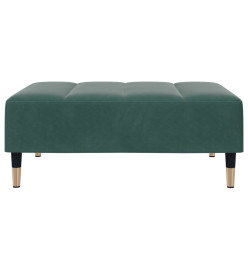 Repose-pied vert foncé 77x55x31 cm velours