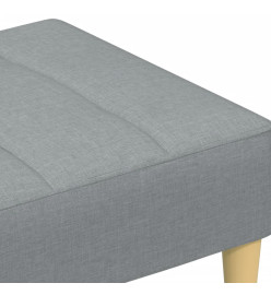 Repose-pied gris clair 77x55x31 cm tissu