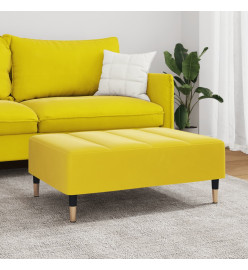 Repose-pied jaune 77x55x31 cm velours