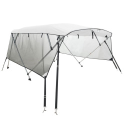 Toit bimini à 4 arceaux parois en maille 243x(185-198)x137 cm