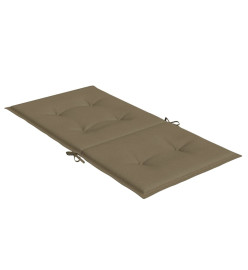 Coussins de chaise à dossier bas lot de 6 taupe mélangé tissu