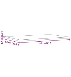 Dessus de table 3 pcs 80x53x1,7cm rectangulaire bois pin massif