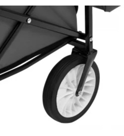 Chariot à main pliable avec toit Acier Gris