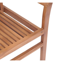 Chaises à dîner 8 pcs avec coussins taupe Bois de teck solide