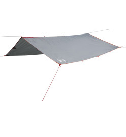 Bâche de camping gris et orange 400x294 cm imperméable