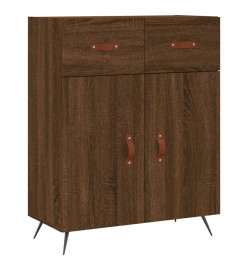 Buffet chêne marron 69,5x34x90 cm bois d'ingénierie