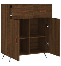 Buffet chêne marron 69,5x34x90 cm bois d'ingénierie