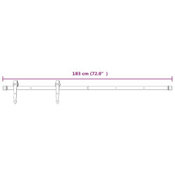 Porte coulissante et kit de quincaillerie 80x210 cm pin massif