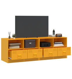 Meubles TV 2 pcs jaune moutarde 67x39x44 cm acier