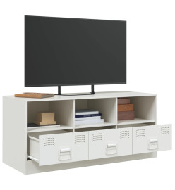 Meuble TV blanc 99x39x44 cm acier