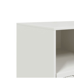 Meuble TV blanc 99x39x44 cm acier