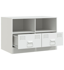 Meubles TV 2 pcs blanc 67x39x44 cm acier