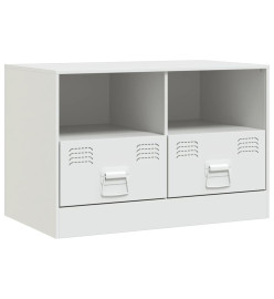 Meubles TV 2 pcs blanc 67x39x44 cm acier