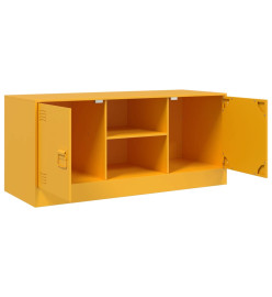 Meuble TV jaune moutarde 99x39x44 cm acier