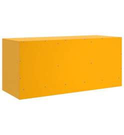 Meuble TV jaune moutarde 99x39x44 cm acier