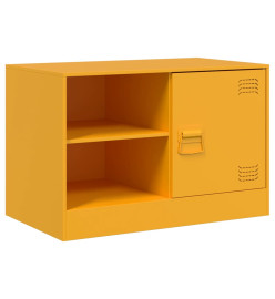 Meuble TV jaune moutarde 67x39x44 cm acier