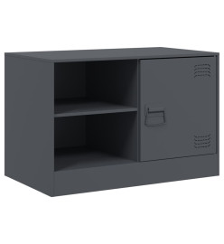 Meuble TV anthracite 67x39x44 cm acier