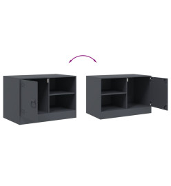 Meuble TV anthracite 67x39x44 cm acier