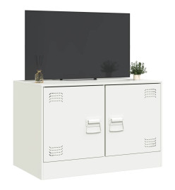 Meuble TV blanc 67x39x44 cm acier