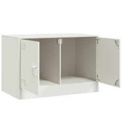 Meuble TV blanc 67x39x44 cm acier