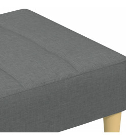 Repose-pied gris foncé 77x55x31 cm tissu