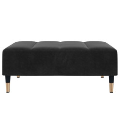 Repose-pied noir 77x55x31 cm velours