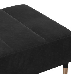 Repose-pied noir 77x55x31 cm velours