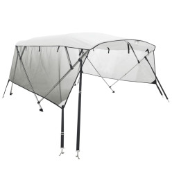 Toit bimini à 3 arceaux parois en maille 183x(137-152)x137 cm