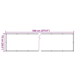 Écran d'intimité de jardin aspect de plante vert 700x75 cm PVC