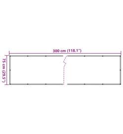 Écran d'intimité de jardin aspect pierre gris 300x75 cm PVC