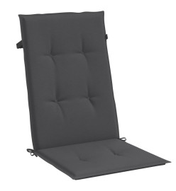 Coussins de chaise à dossier haut lot de 6 anthracite mélangé