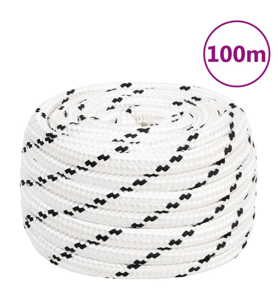 Corde de travail Blanc 18 mm 100 m Polyester