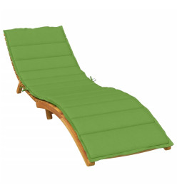 Coussin de chaise longue vert mélangé 200x60x4 cm tissu