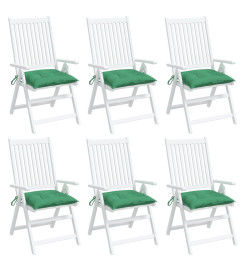 Coussins de palette lot de 6 vert 50x50x7 cm tissu oxford