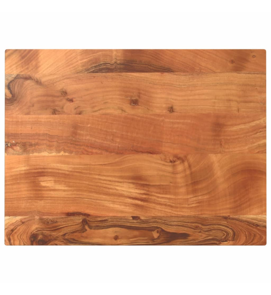 Dessus de table 80x50x2,5 cm rectangulaire bois massif d'acacia