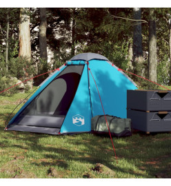 Tente de camping à dôme 2 personnes bleu imperméable