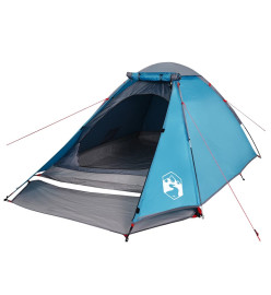 Tente de camping à dôme 2 personnes bleu imperméable