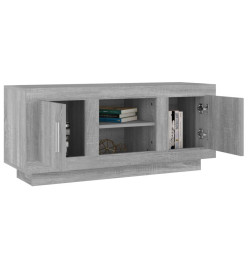 Meuble TV sonoma gris 102x35x45 cm bois d'ingénierie