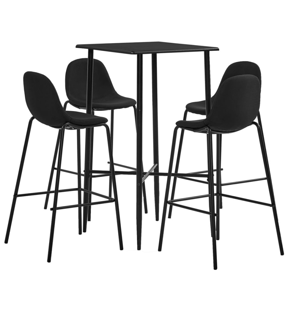 Ensemble de bar 5 pcs Tissu Noir