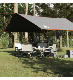 Bâche de camping gris et orange 420x440 cm imperméable