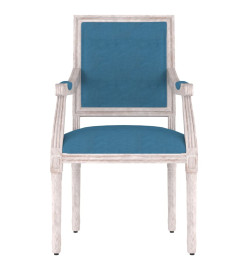 Fauteuil bleu 54x59x99 cm velours