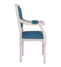 Fauteuil bleu 54x59x99 cm velours